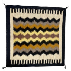 Tappeto geometrico in lana Nativi Americani Navajo tessuto a mano Mat