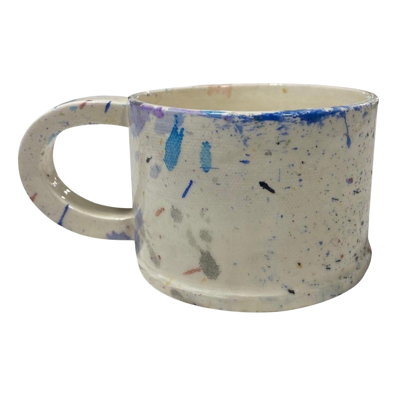 Peter Shire Exp Signed Post Modern Ceramic California Pottery Splatter Cup, 1979