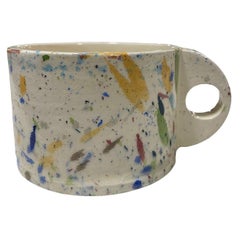 Peter Shire Exp Signed Post Modern Ceramic California Pottery Splatter Cup, 1979