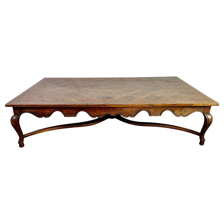 19th C. French Marquetry Coffee Table For Sale at 1stDibs