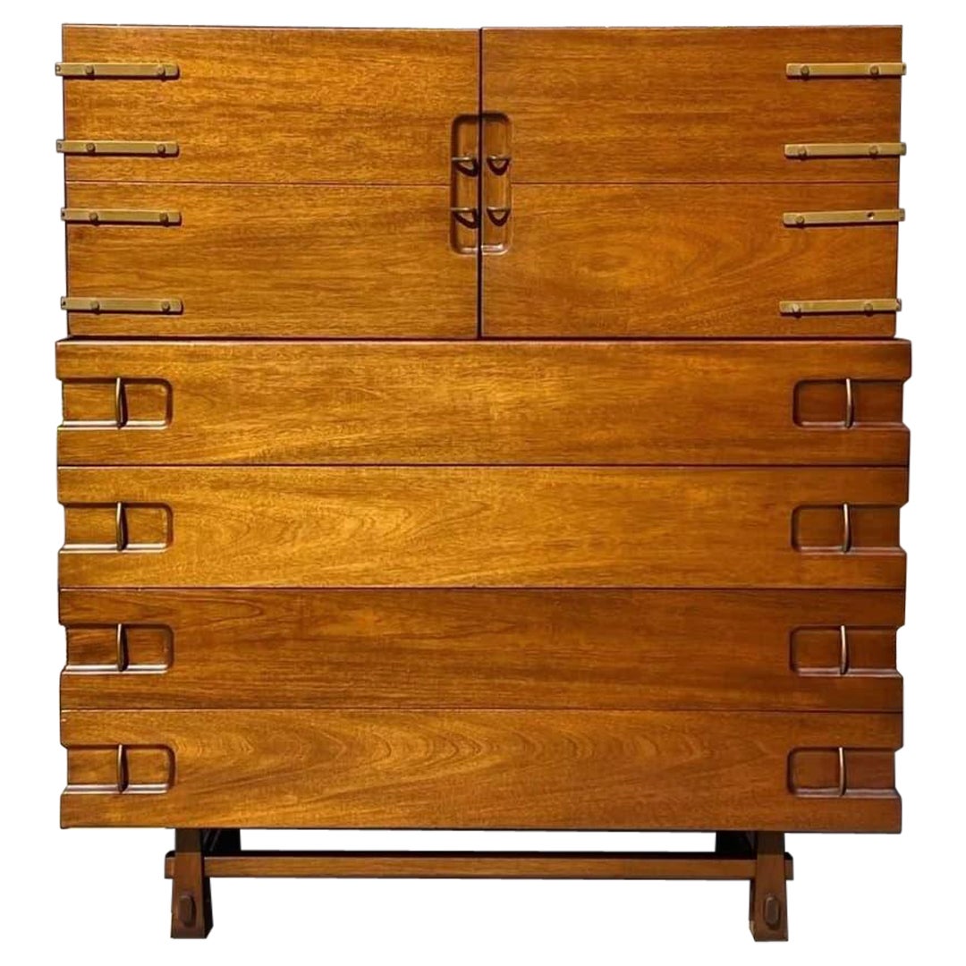 Mid-Century Highboy by Edmond J. Spence for Industria Mueblera of Mexico
