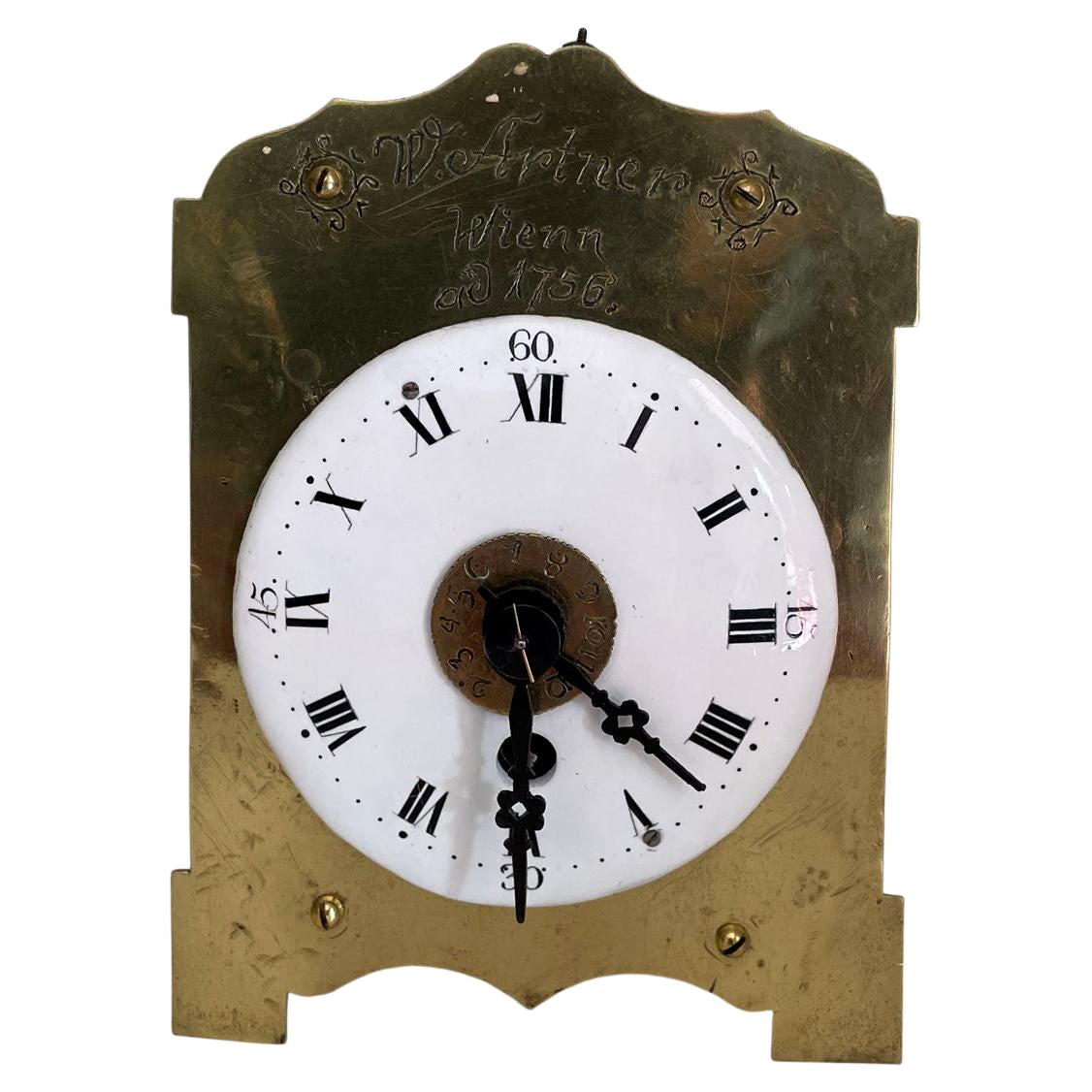Austrian Zappler Alarm Clock, W Artner, Wienn, 18th Century