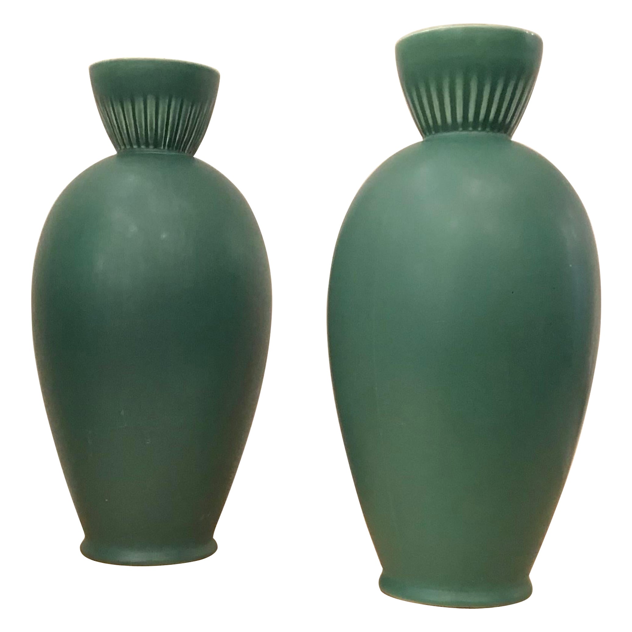 Richard Ginori “”Giovanni Gariboldi “ Vases Ceramic 1950 Italy For Sale