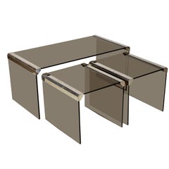 Italian Glass and Metal Nesting Tables by Gallotti & Radice, 1970s
