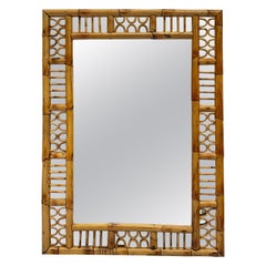 1970s Brighton Style Rattan Mirror