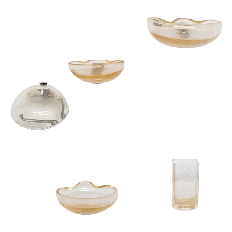 Archimede Seguso Murano Glass Bathroom Set For Sale at 1stDibs