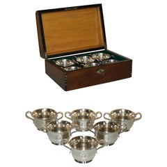 Six Victorian Sterling Silver Tiffany & Co New York Cups Goblets Original Case 6
