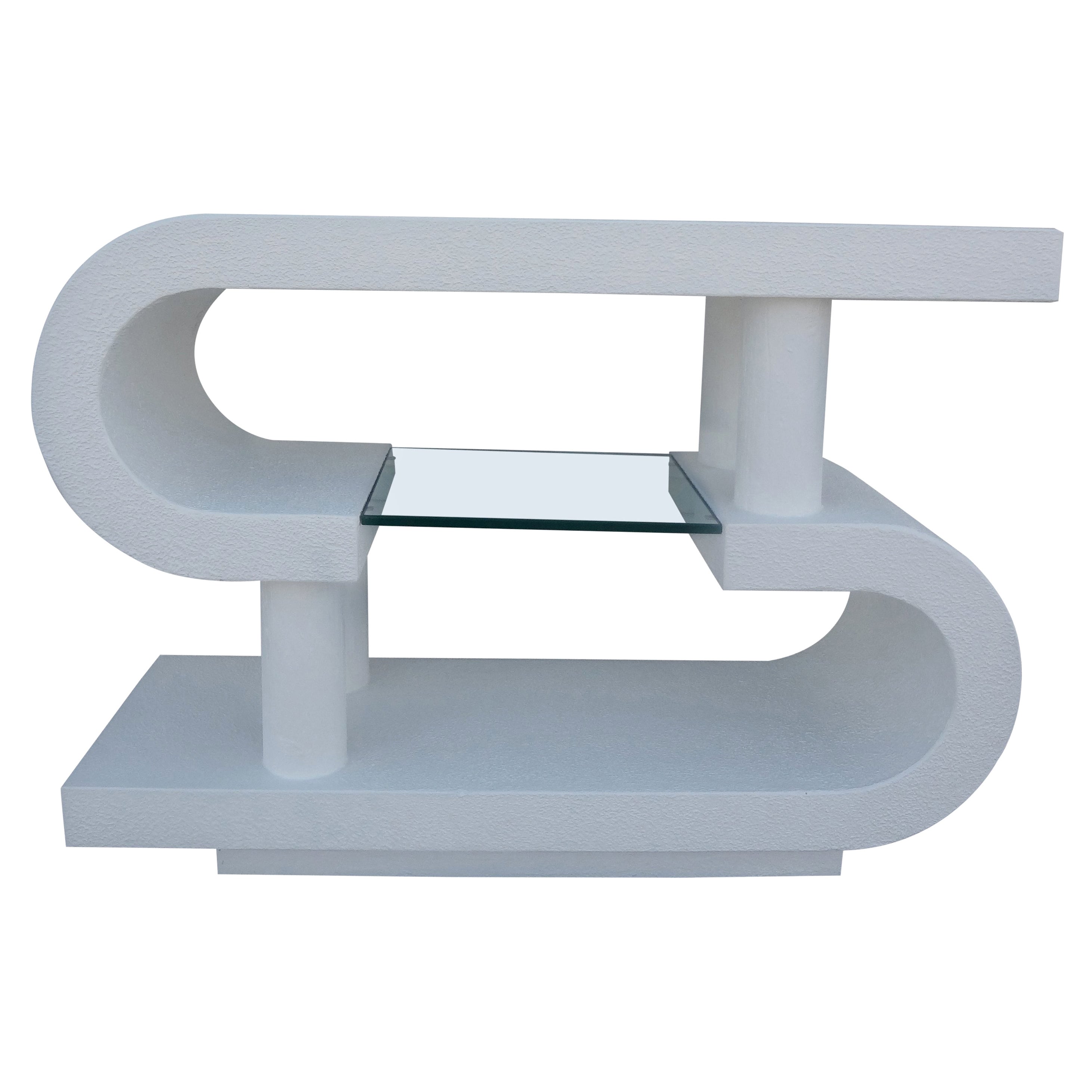 Postmodern Free Standing Console Table For Sale