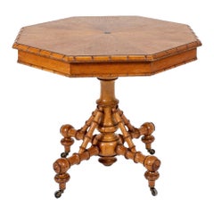 19th Century French Cherrywood and Pine Octagonal Centre Table