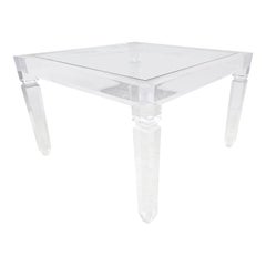 Tavolino da caffè vintage in lucite, anni '90