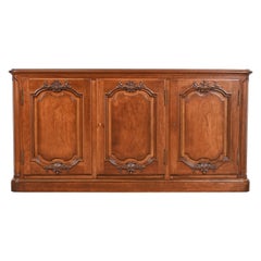 Baker Furniture French Country Cherry Wood Sideboard Credenza, Newly Refinished