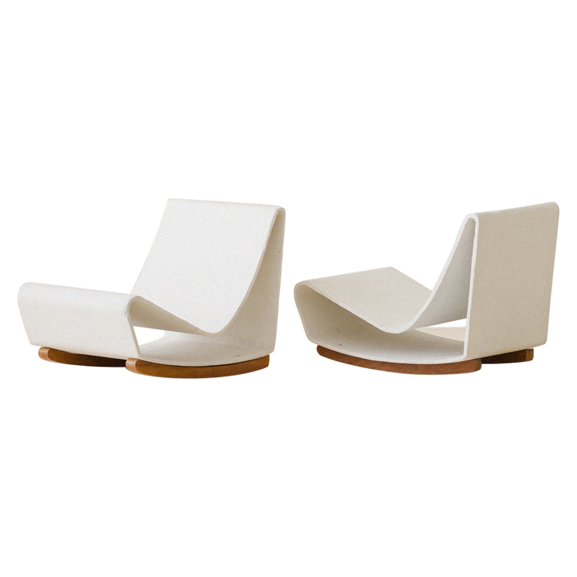 Paar „Loop Chairs“ von Willy Guhl, hergestellt von Eternit Brazil, 1960er Jahre