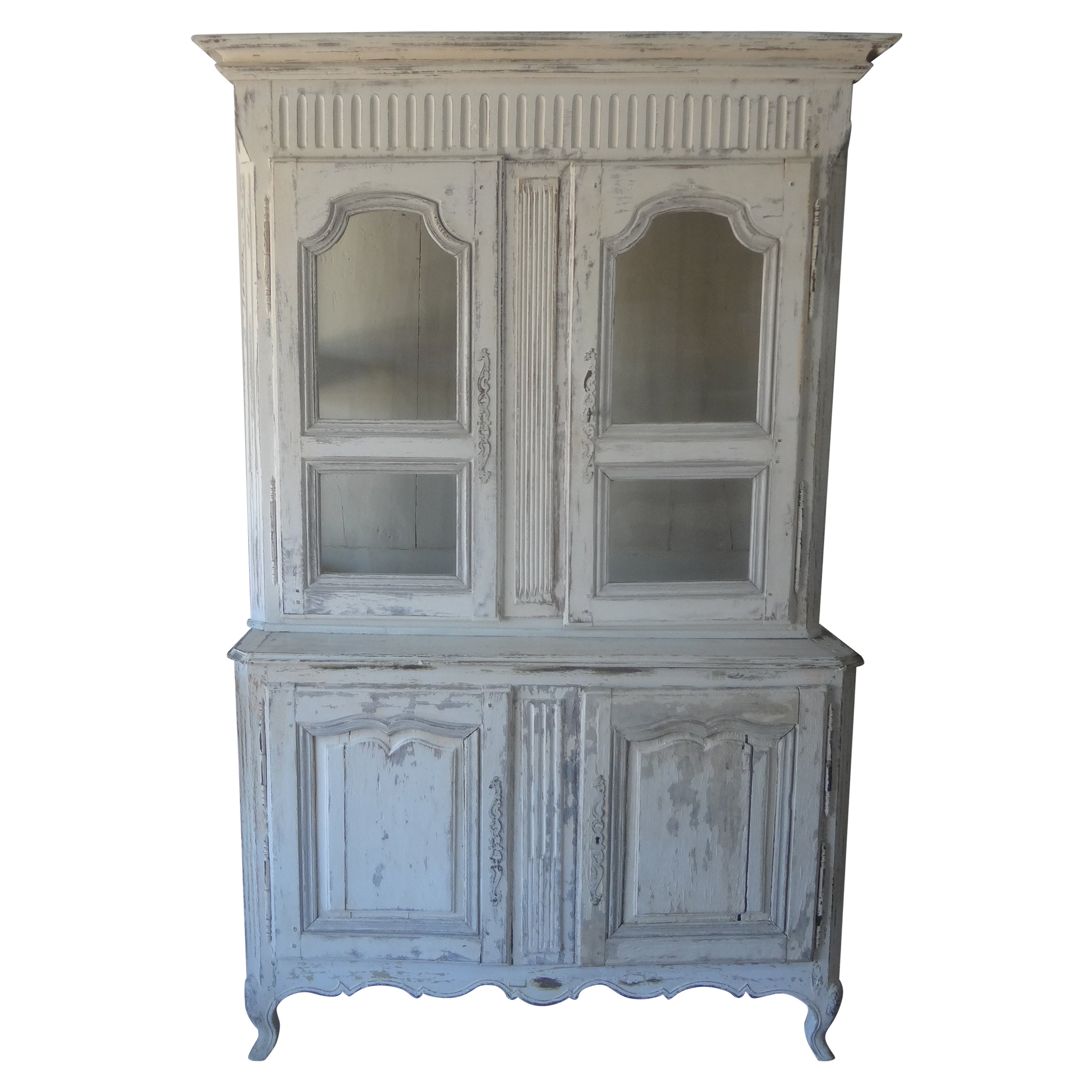 French Canadian Setback Cupboard For Sale at 1stDibs