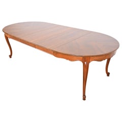 Used Kindel Furniture French Provincial Louis XV Cherry Wood Dining Table, Refinished