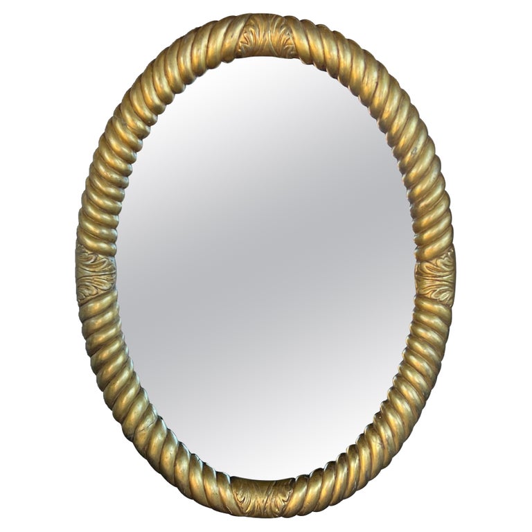 Carrick Oval Iron Mirror With Fine Rope Detail main image 1