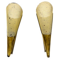Pair of 2 Brass Sconces by Maison Lunel, 1960, France