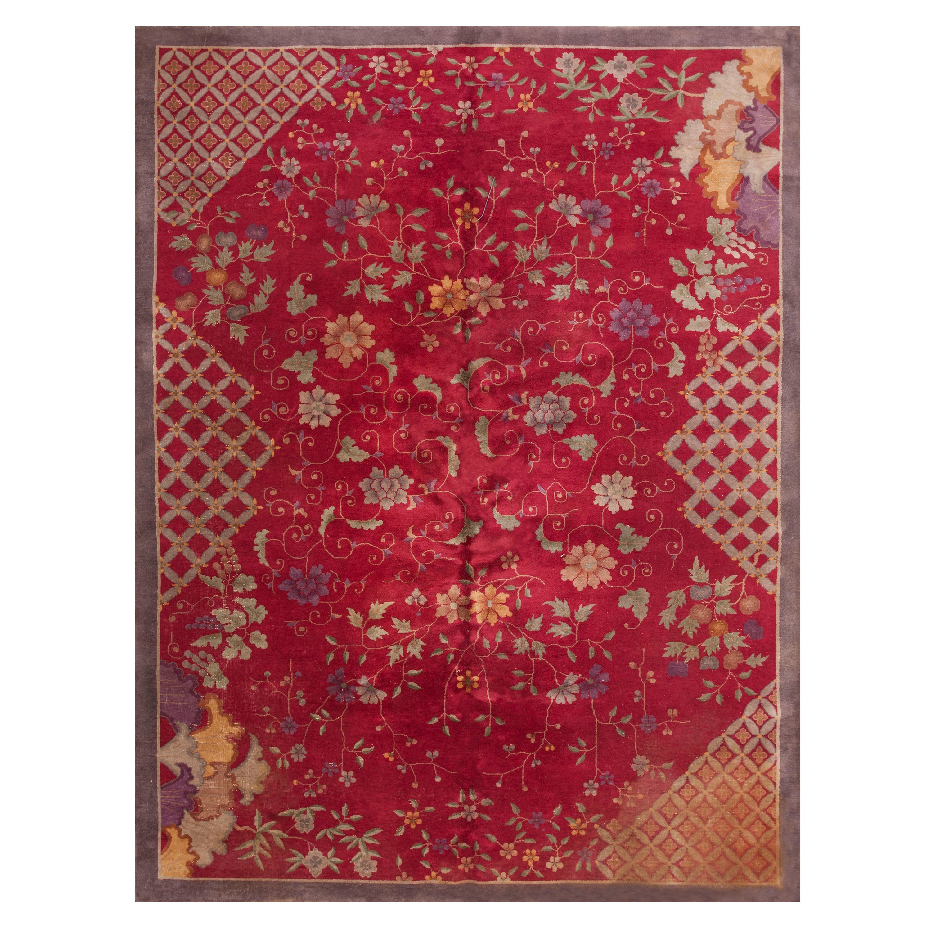 Tapis Art Déco chinois des années 1920 (27 x 355 cm)