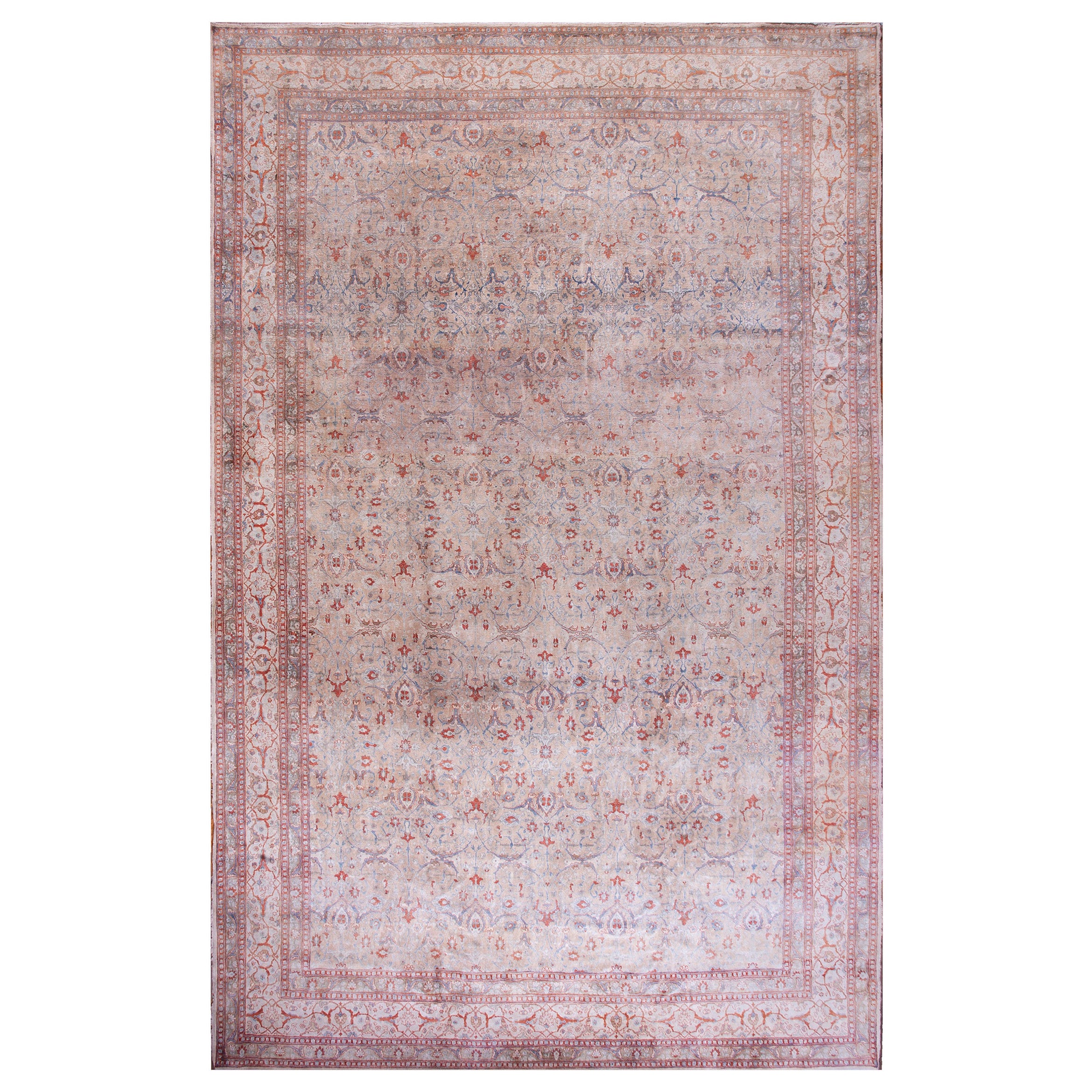 Late 19th Century Persian Tabriz Carpet ( 11'4" x 18'2" - 345 x 554 ) For Sale