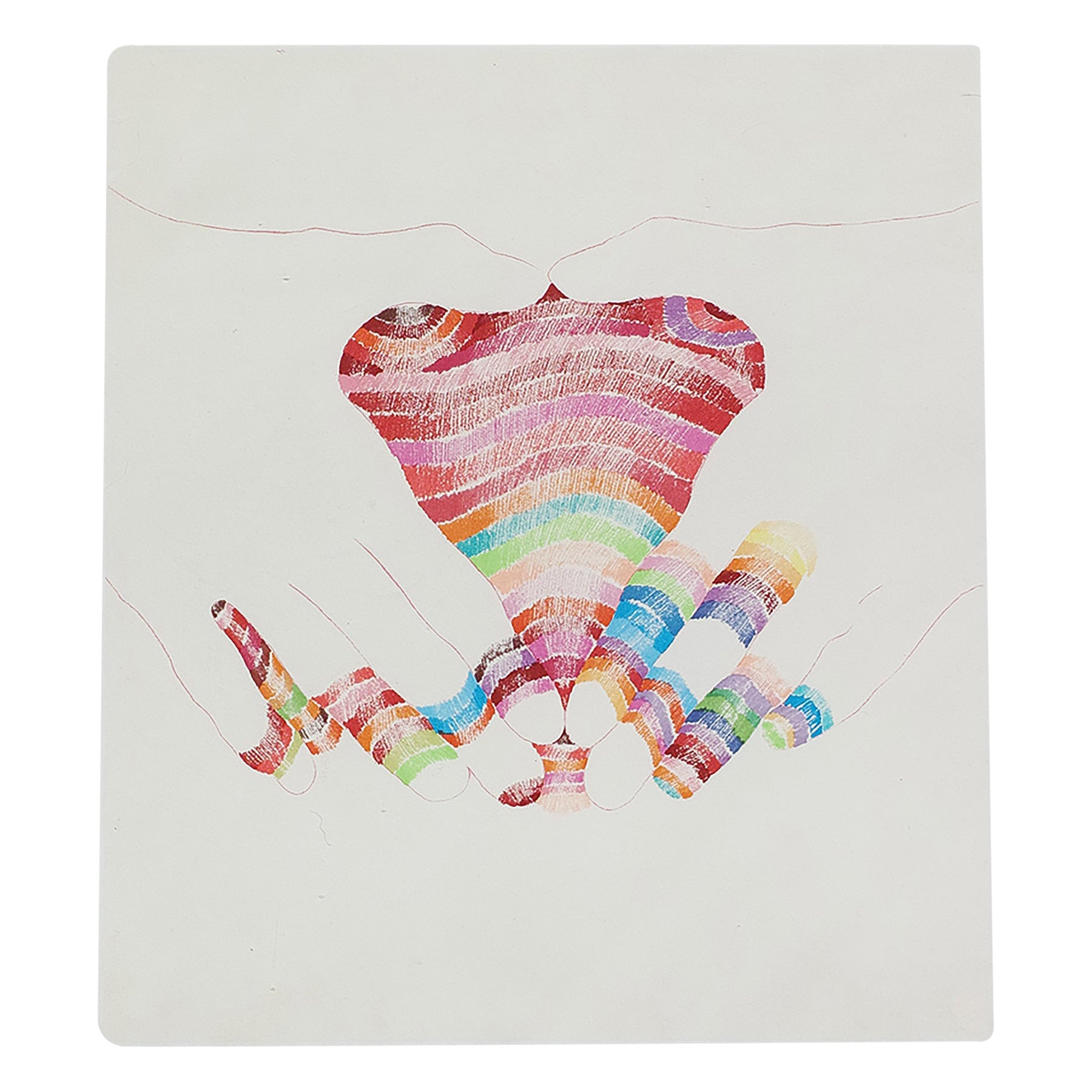 Marisol Escobar "Rainbow Hands" Varied Edition Lithograph For Sale
