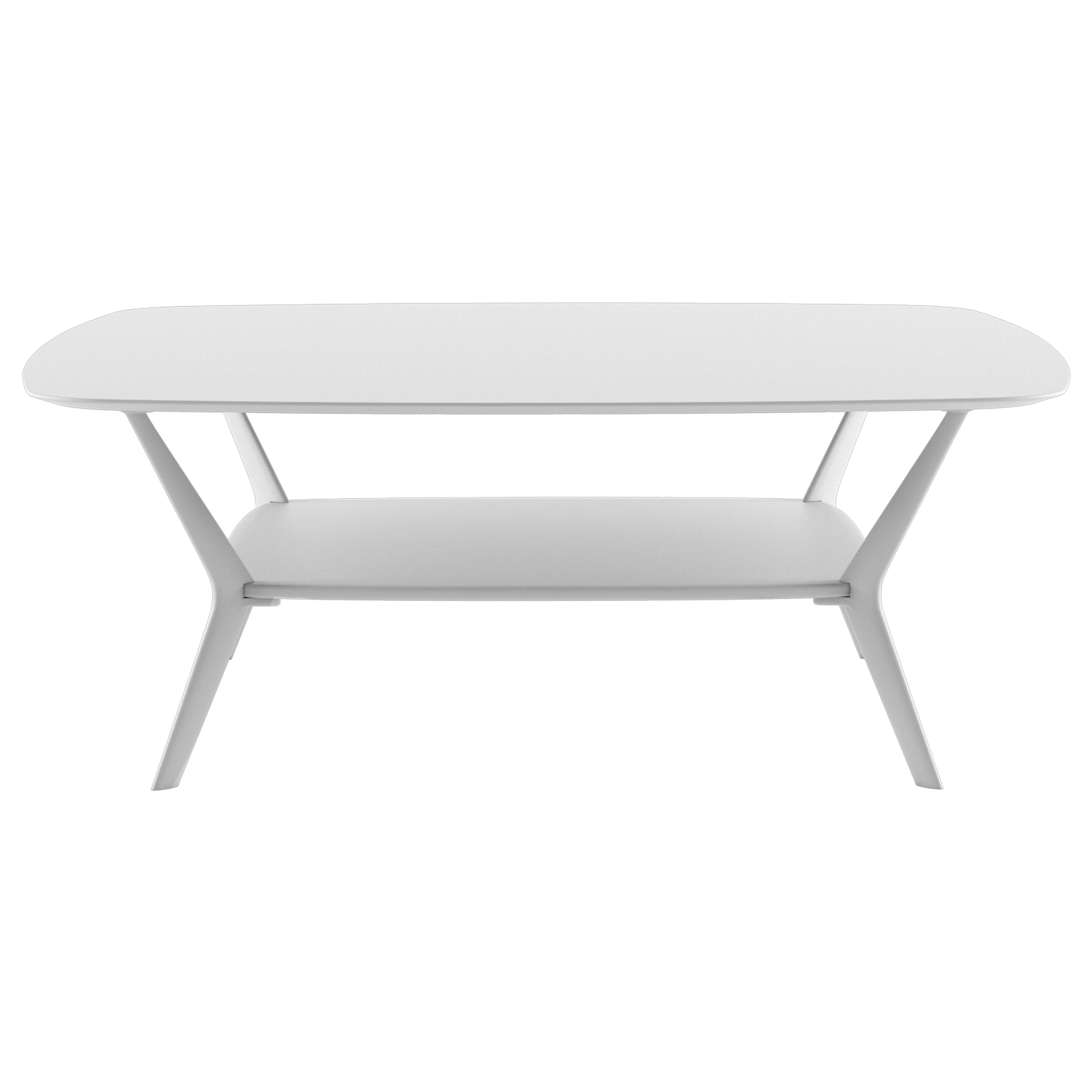 Alias B04 Biplane XS 95x95 Outdoor Table in White Top and Lacquered Frame For Sale