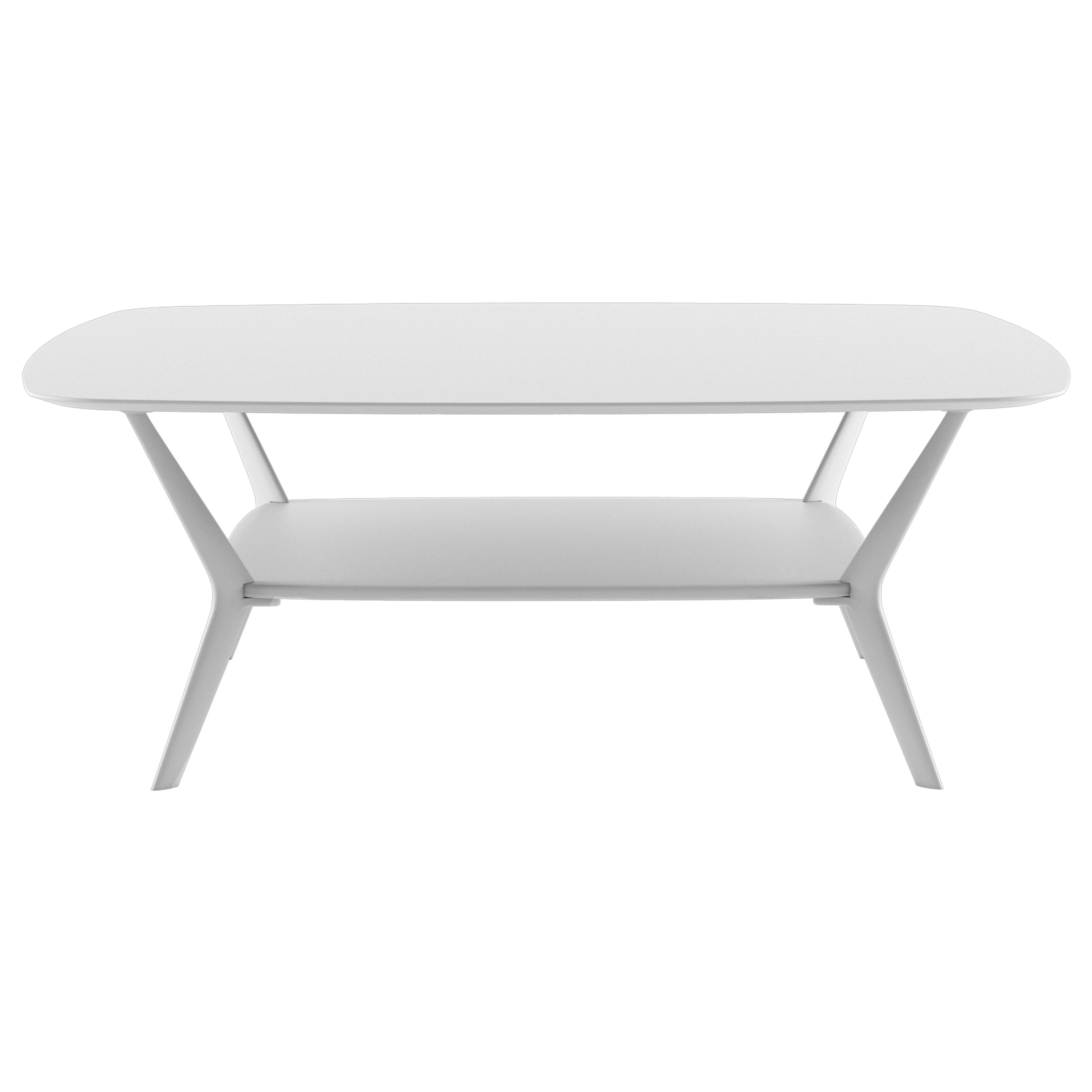 Table d'extérieur Alias B04 Biplane XS 95x95 avec plateau blanc et cadre laqué