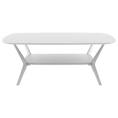 Alias B04 Biplane XS 95x95 Outdoor Table in White Top and Lacquered Frame