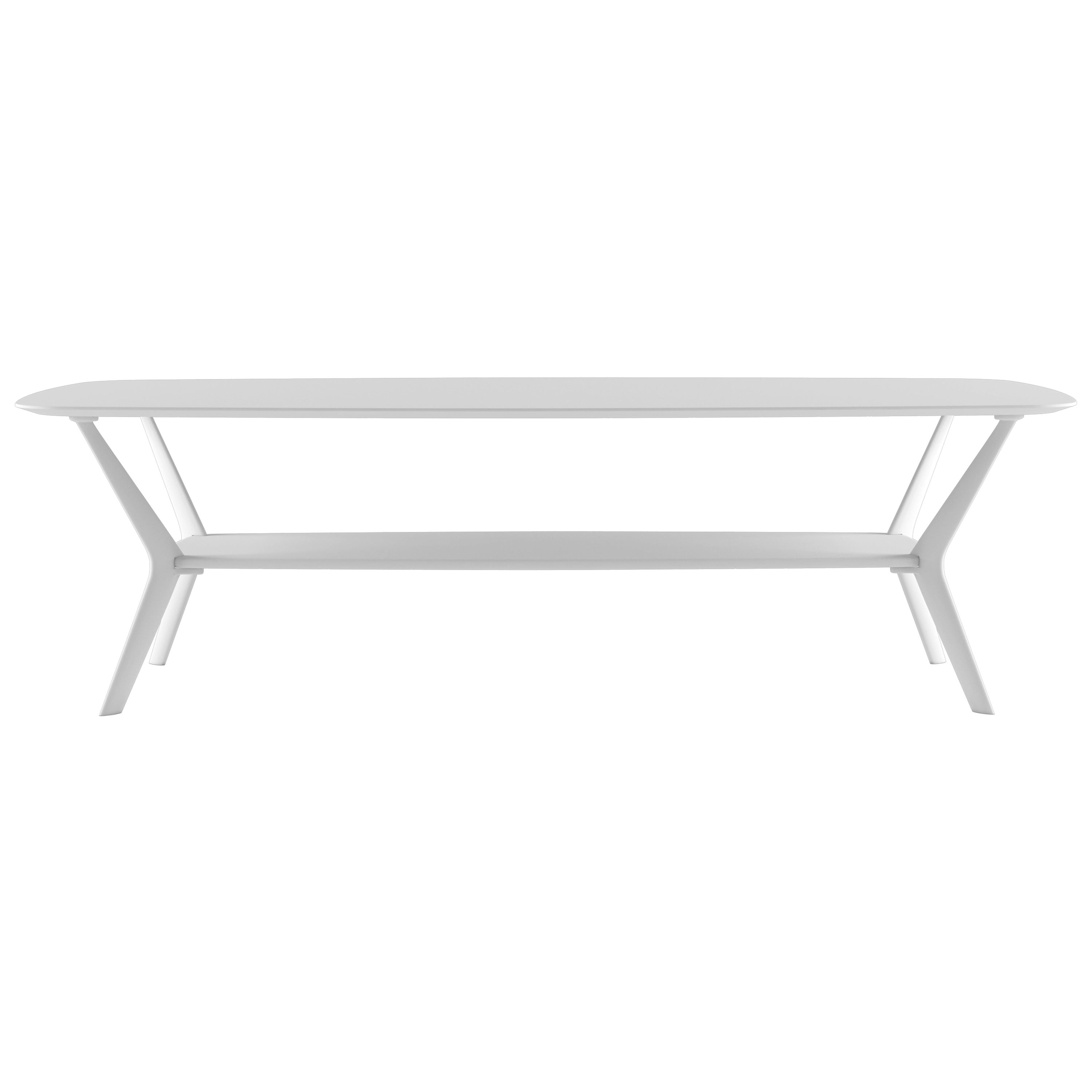 Alias B06 Biplane XS 60x120 Outdoor Table in White Top and Lacquered Frame For Sale