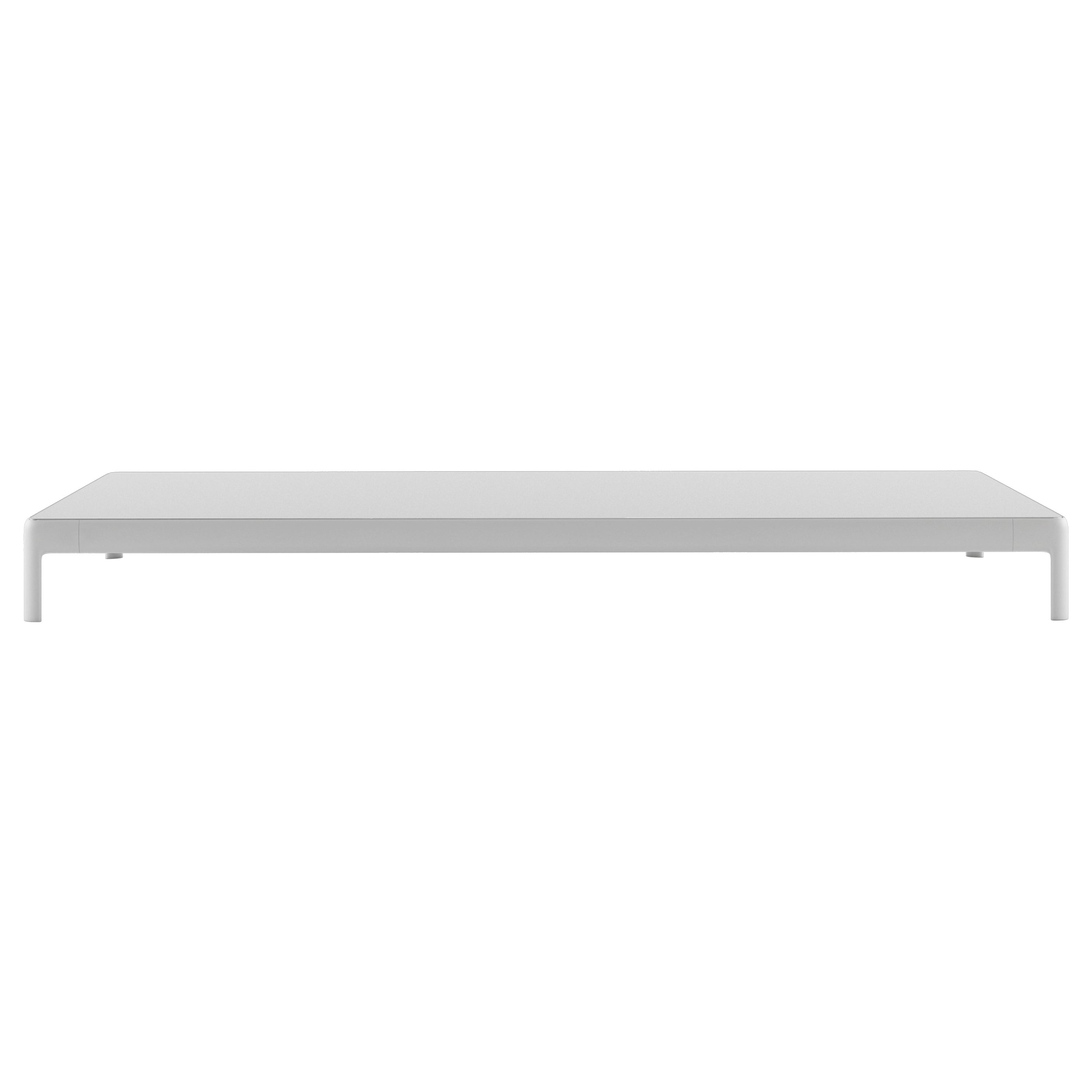 Alias P73 AluZen Soft Low Table Outdoor in White with Lacquered Aluminium Frame