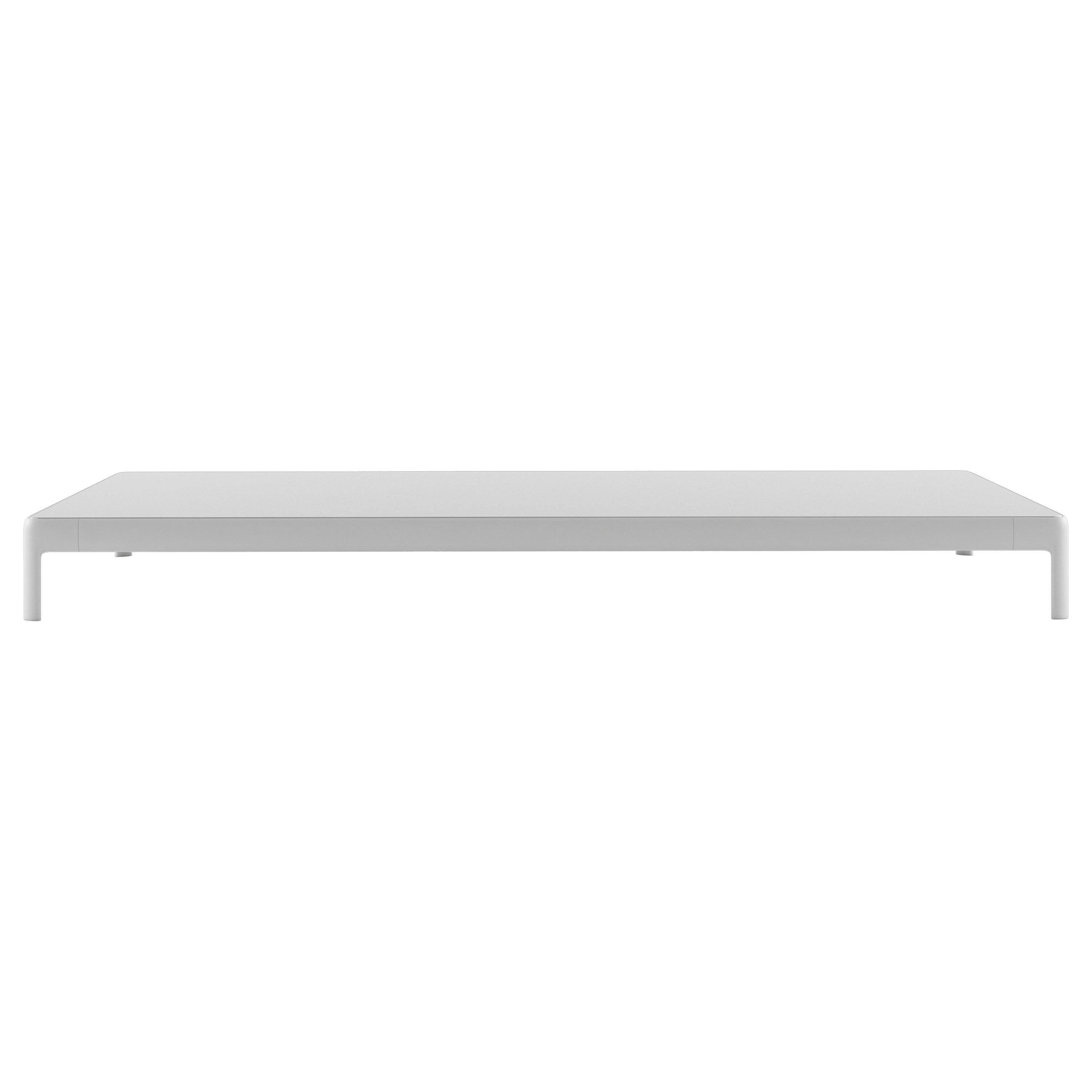 Alias P74 AluZen Soft Low Table Outdoor in White with Lacquered Aluminium Frame For Sale