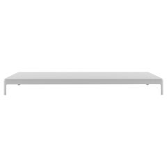Alias P74 AluZen Soft Low Table Outdoor in Weiß mit Gestell aus lackiertem Aluminium