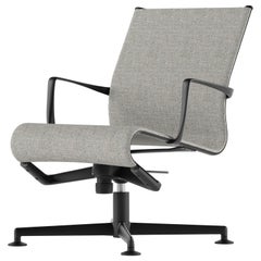 Alias 435 Meetingframe Armchair in Grey Seat with Lacquered Aluminium Frame