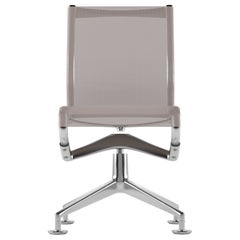 Alias 436 Meetingframe Swivel Chair in Sand Mesh with Chromed Aluminum Frame