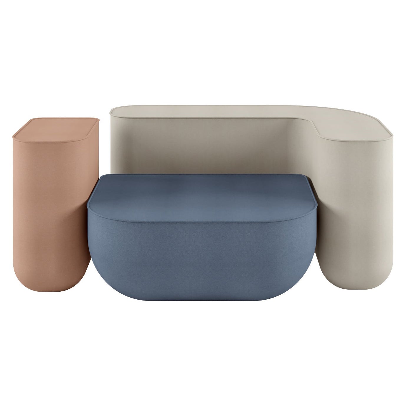 Canapé/fauteuil One Seater d'Alinas 25A Okome en tissu Hero de Nendo