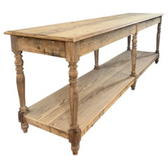 Large Antique Pine Drapers Table