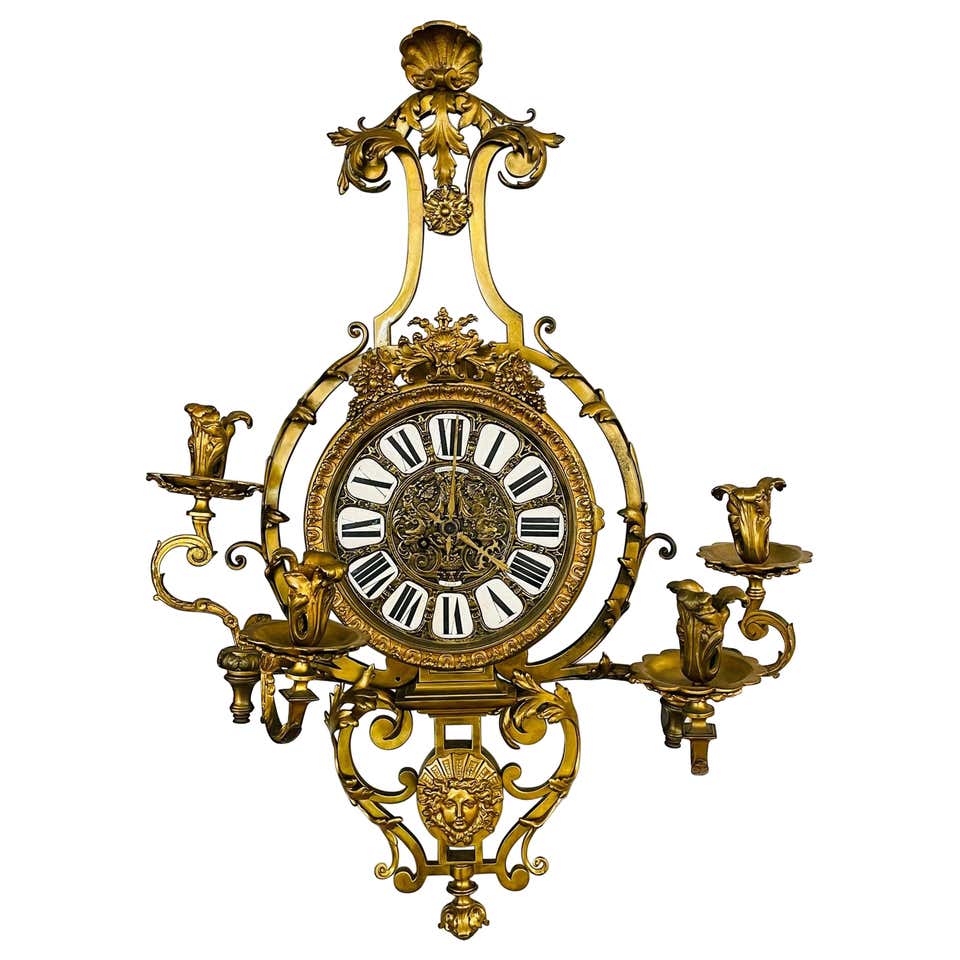 Gustav Becker Style Victorian Wall Clock with Key and Pendulum Signed