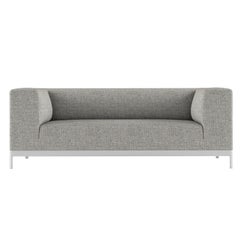 Alias P60 AluminiumZen Zweisitzer-Sofa für den Außenbereich mit Stoff und weißem Aluminiumrahmen