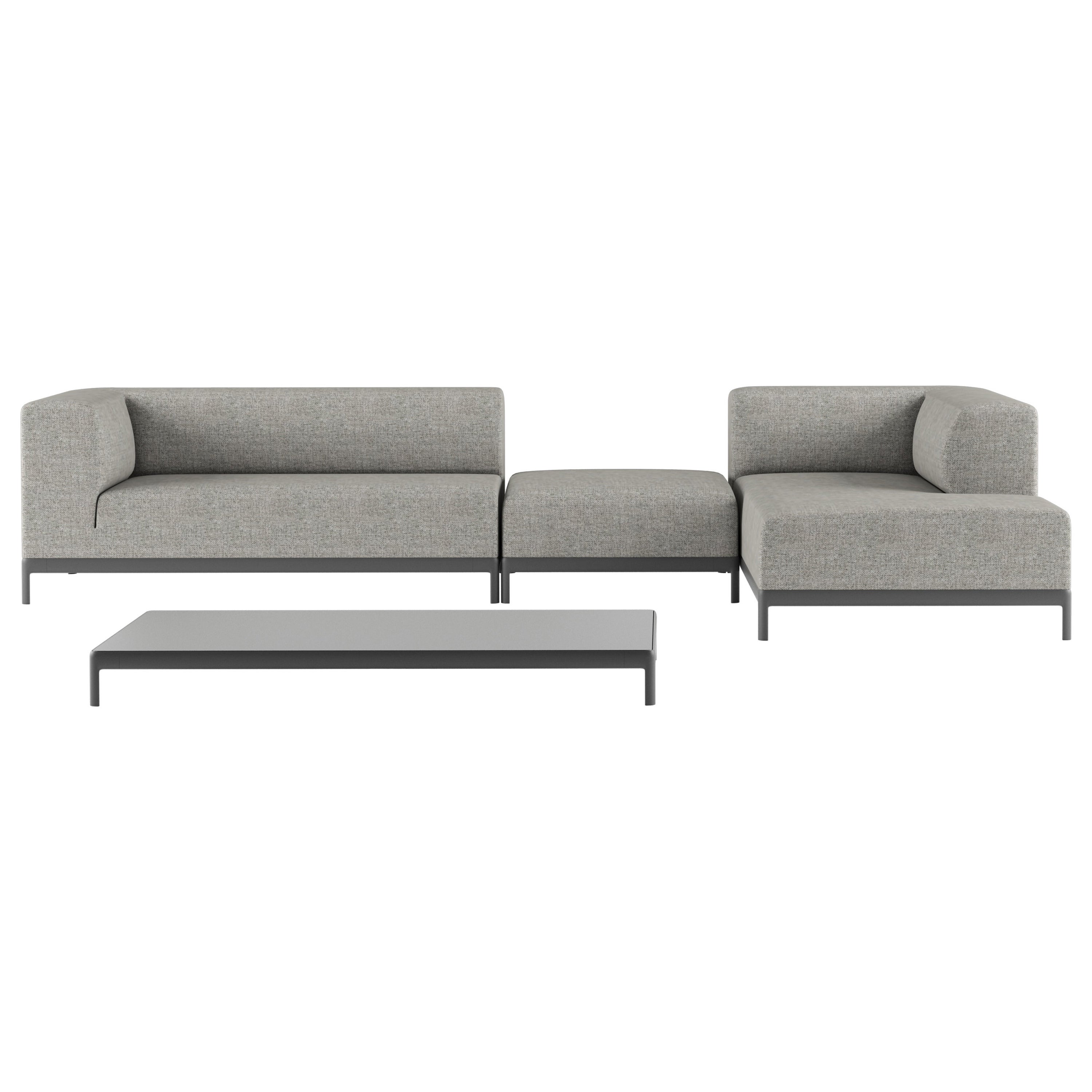 Alias P63+P70+P65+P73 AluZen Soft Sofa Set in Upholstery with Aluminium Frame For Sale