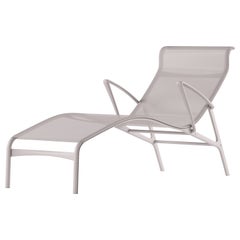 Alias 439 Longframe Outdoor Chaise Longue in Sand Mesh with Lacquered Frame