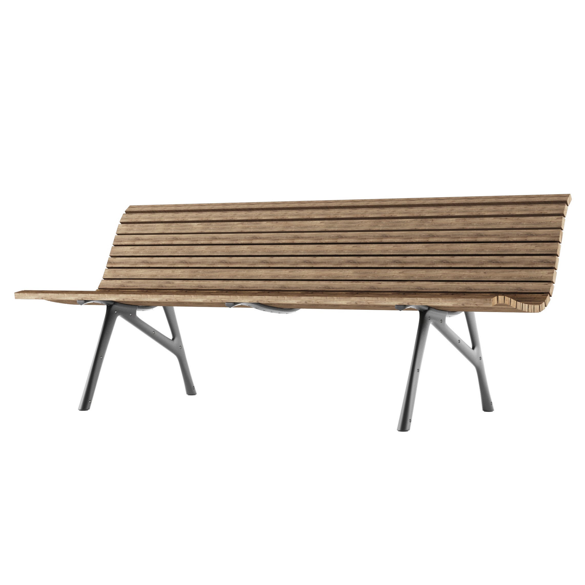 Alias M22 Tech Wood Outdoor Bench in Ash and Lacquered Aluminium Frame For Sale