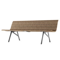 Alias M22 Tech Wood Outdoor Bench in Ash and Lacquered Aluminium Frame