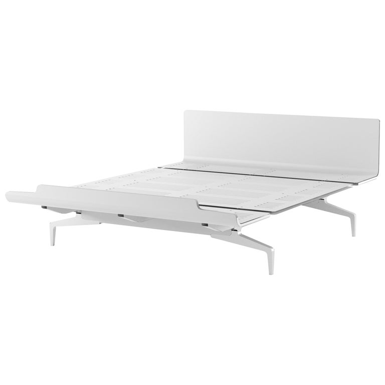 Alias LL4 Legnoletto Bed 180 cm in White Matt Lacquer Frame by Alfredo