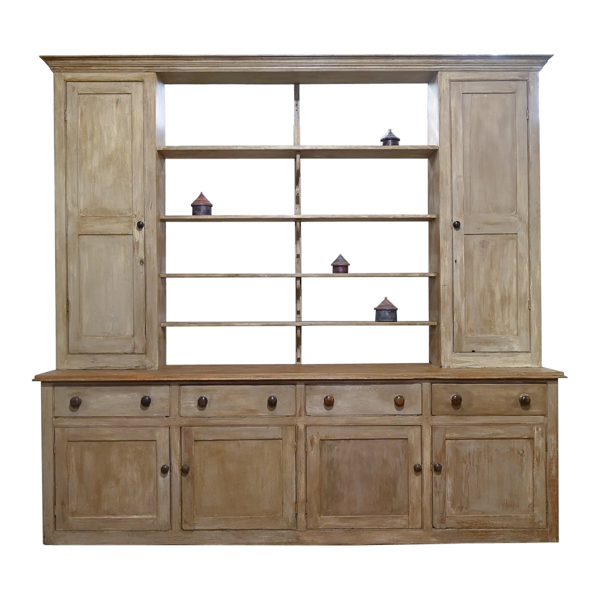 Larger Pine Dresser with Drawers and Open Shelves For Sale at 1stDibs