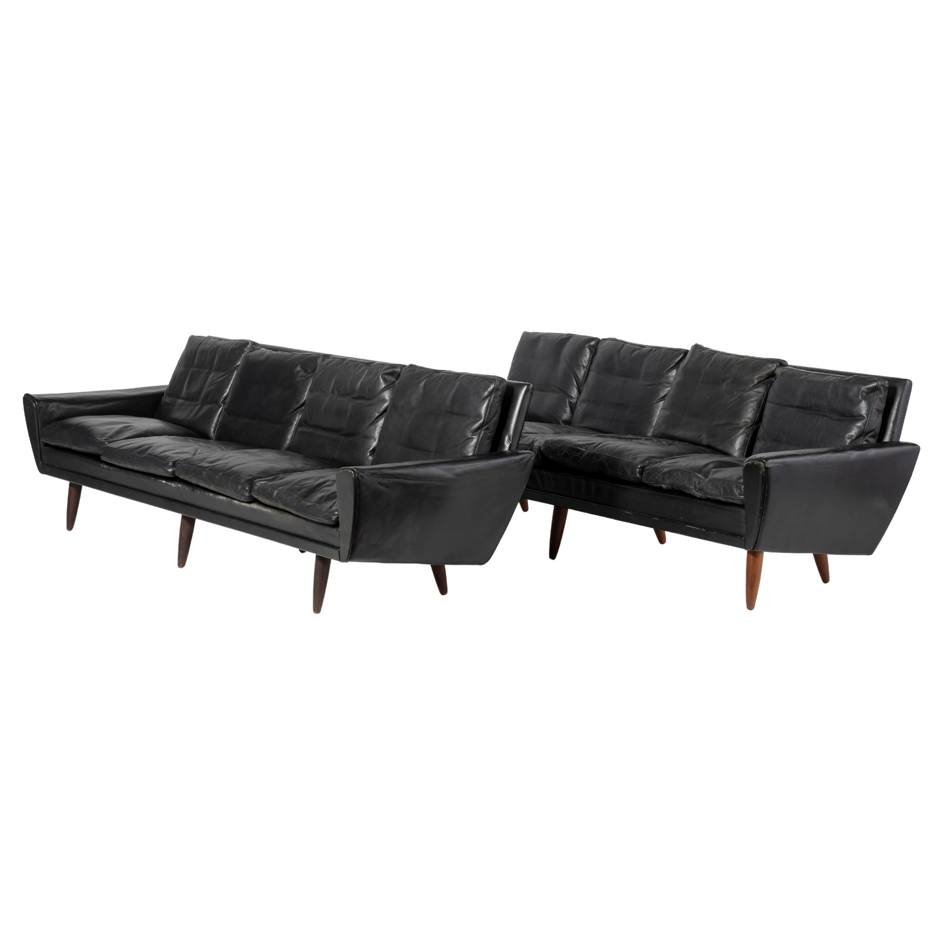 Two Georg Thams Mid-Century Danish Leather Sofas