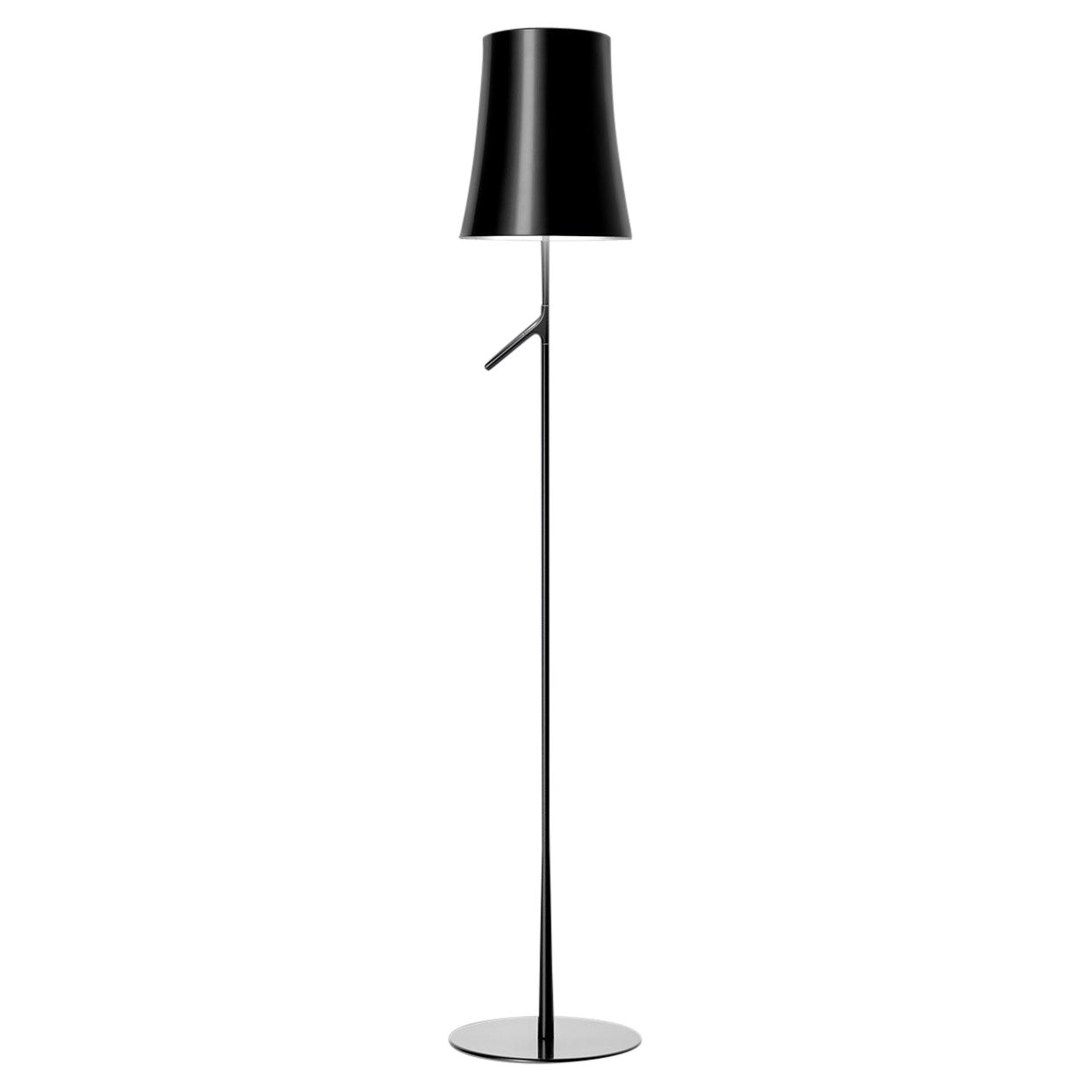 Foscarini Dimmable Birdie Floor Lamp in Graphite by Ludovica & Roberto Palomba For Sale