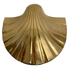 Retro Brass Hinged Seashell Box