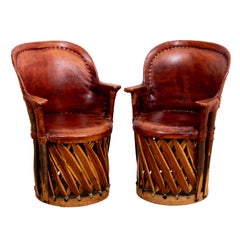 Pair of Mexican Leather Chairs