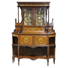 Outstanding Inlaid Edwardian China Cabinet or Vitrine Attr. Edwards and Roberts