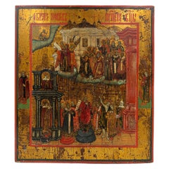 Fine Antique Large Russian Icon of the Pokrov, Moscow School, 19th Century