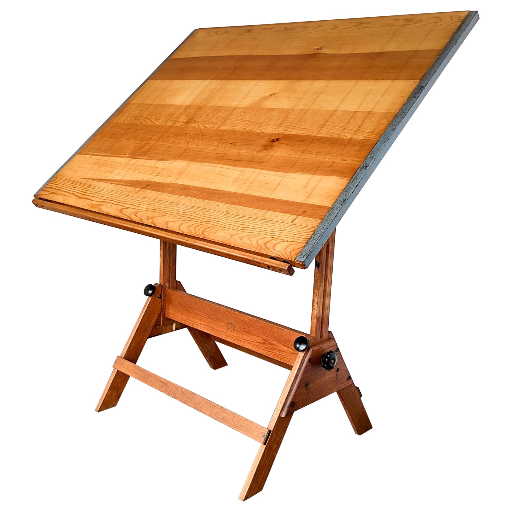 Marin County Hand Crafted Drafting Table For Sale at 1stDibs