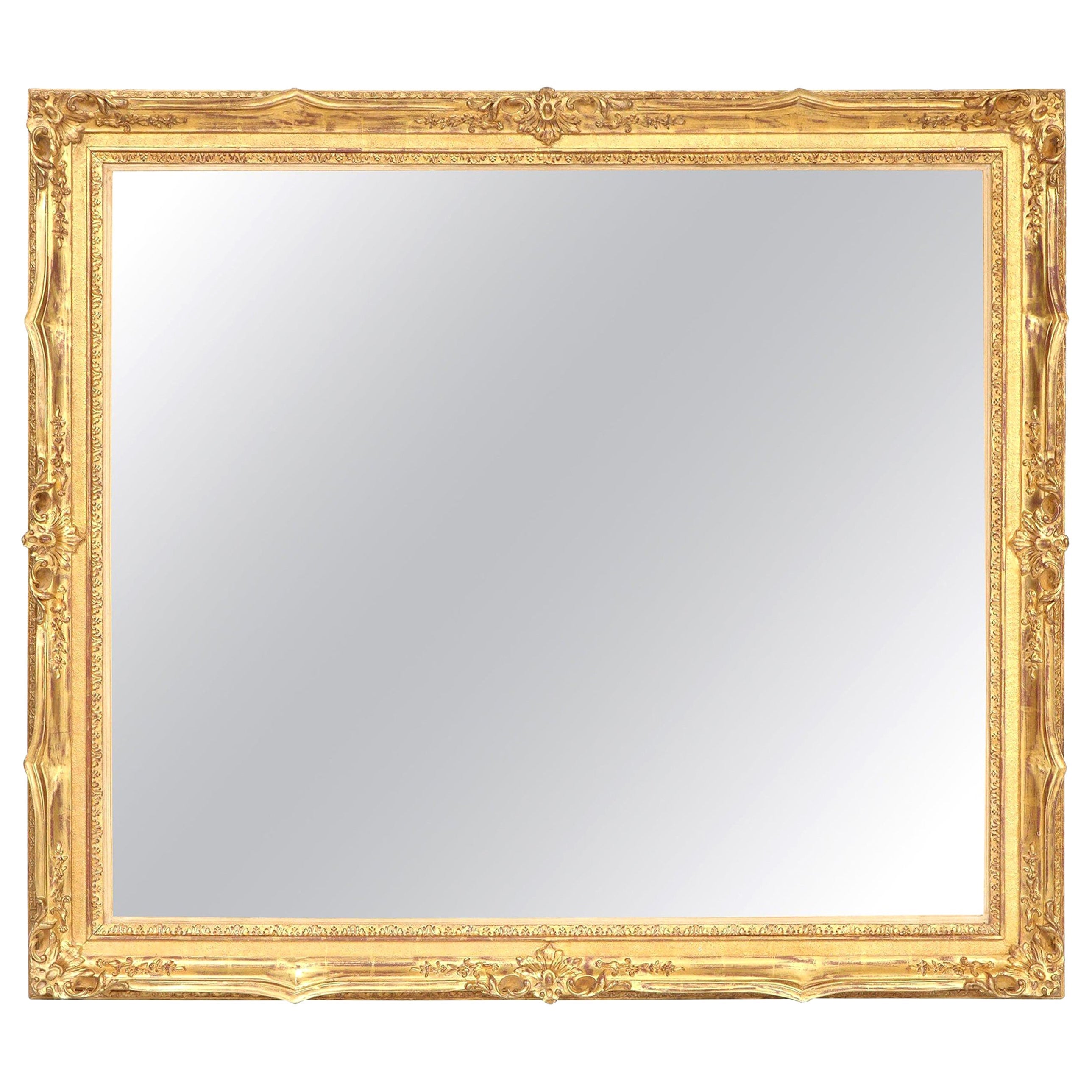 Mirror, Decorative Large Mirror, Antique Large Wall Mirror, Gold Leaf Frame